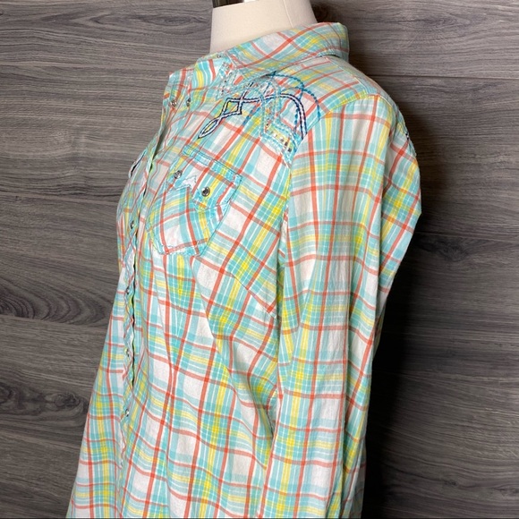 Ariat Western Snap Button Down Shirt size L - Picture 3 of 10